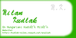 milan kudlak business card